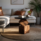 Modern Wooden Side Table For Bedroom Nightstand Decor