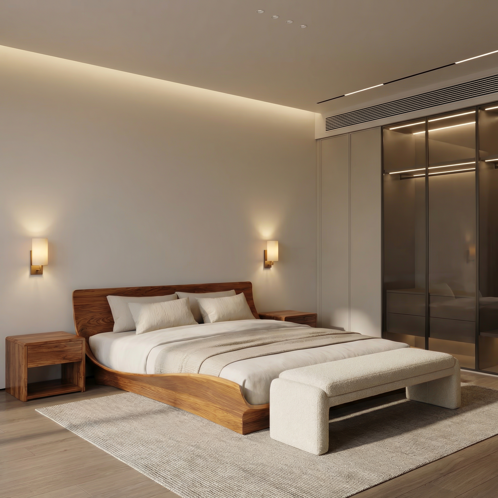 Handcrafted Bed Frame And Headboard For Modern Bedroom
