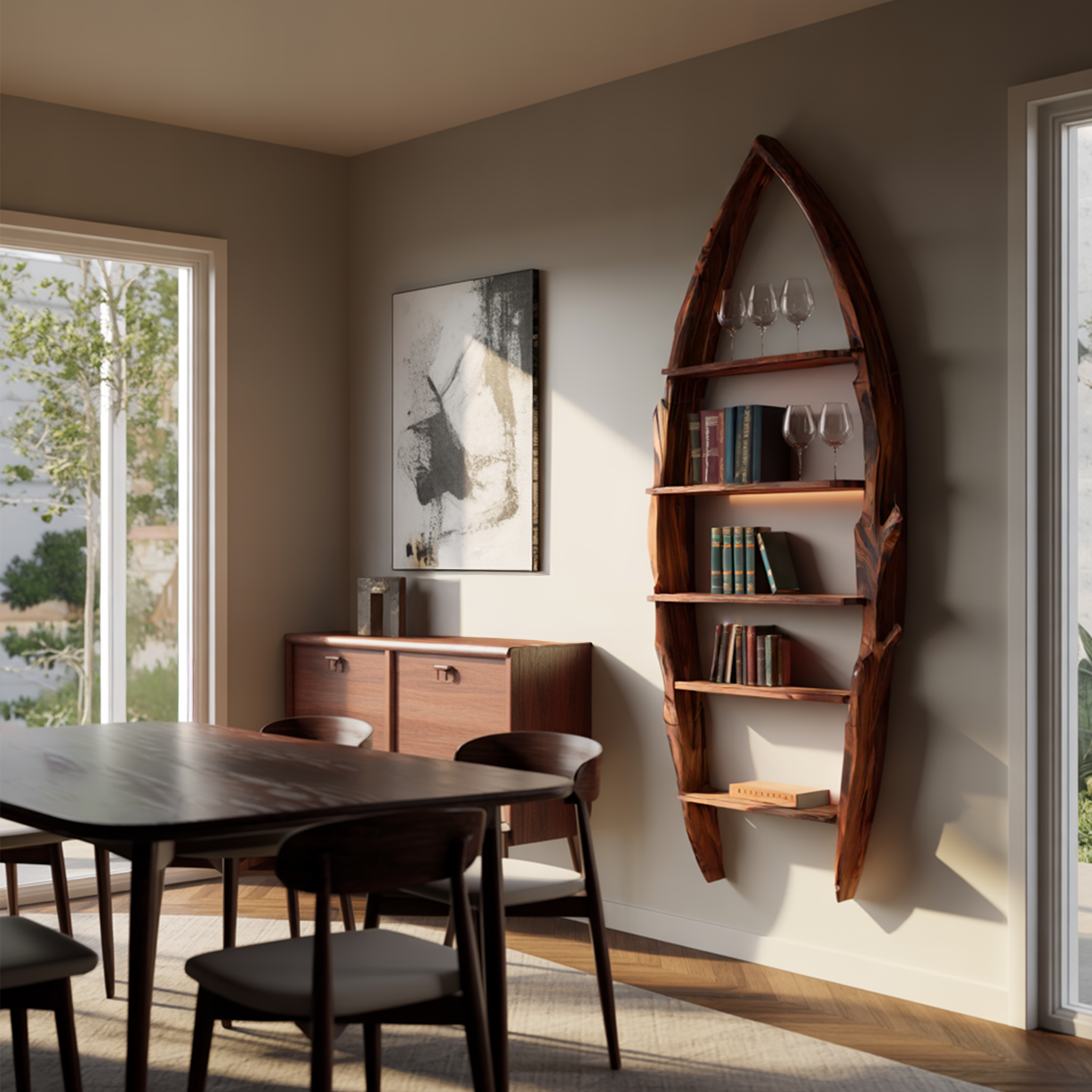 Farmhouse Solid Wood Wall Shelf For Entryway Design