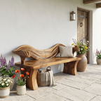 Solid Wood Live Edge Bench For Hallway And Entryway Use