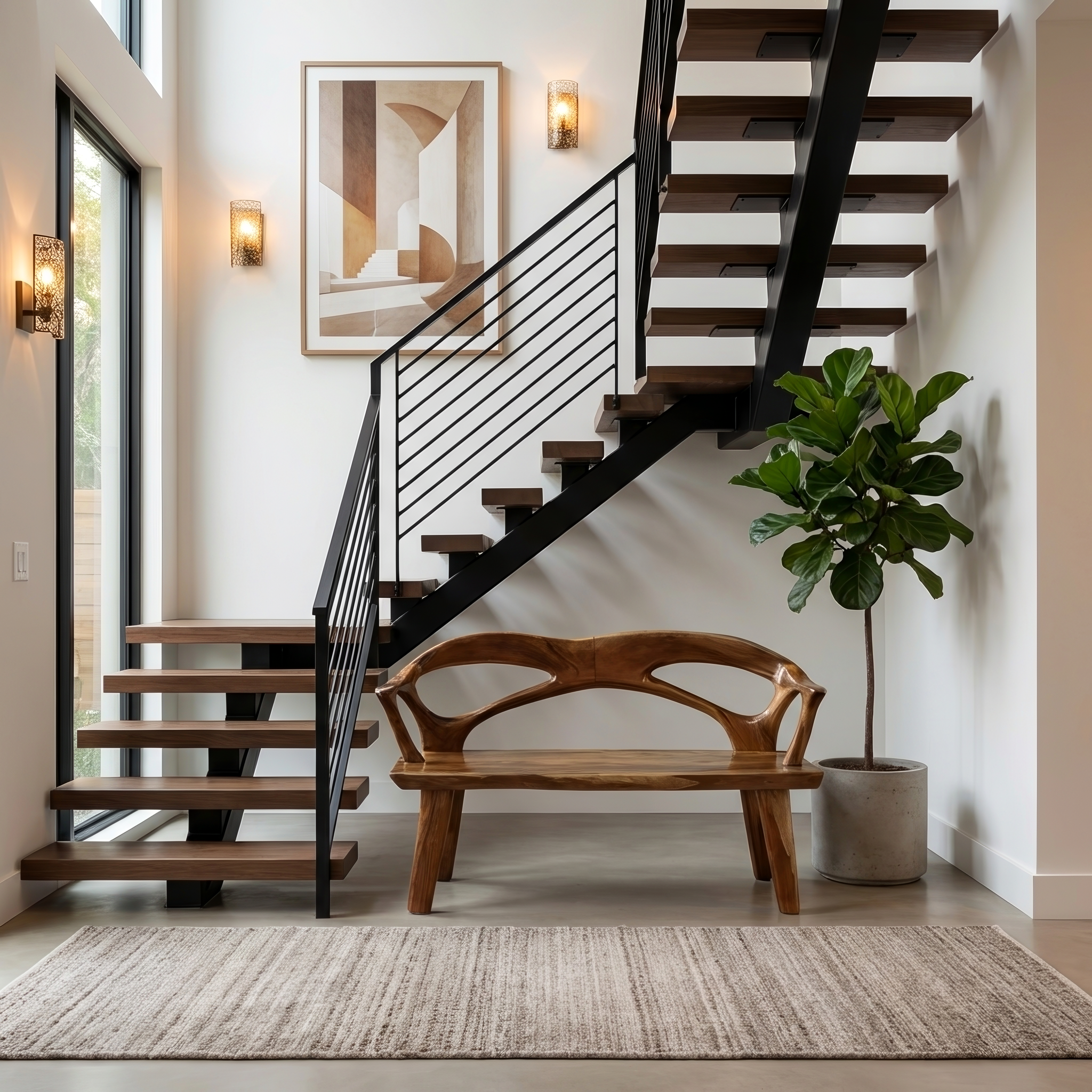 Live Edge Wood Bench For Entryway And Entry Hall
