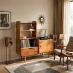 Retro-Inspired Vinyl Record Cabinet For Living Room Or Studio