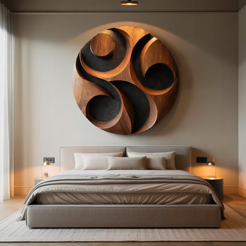 Organic Carved Wall Art For Luxury Living Spaces