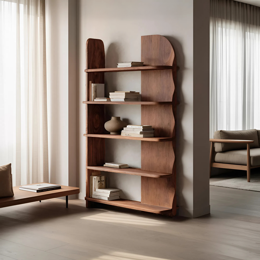 Minimalist Bookcase Sculptural Design For Living Decor
