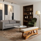 Handcrafted Curved Wood Bench For Furniture Styling