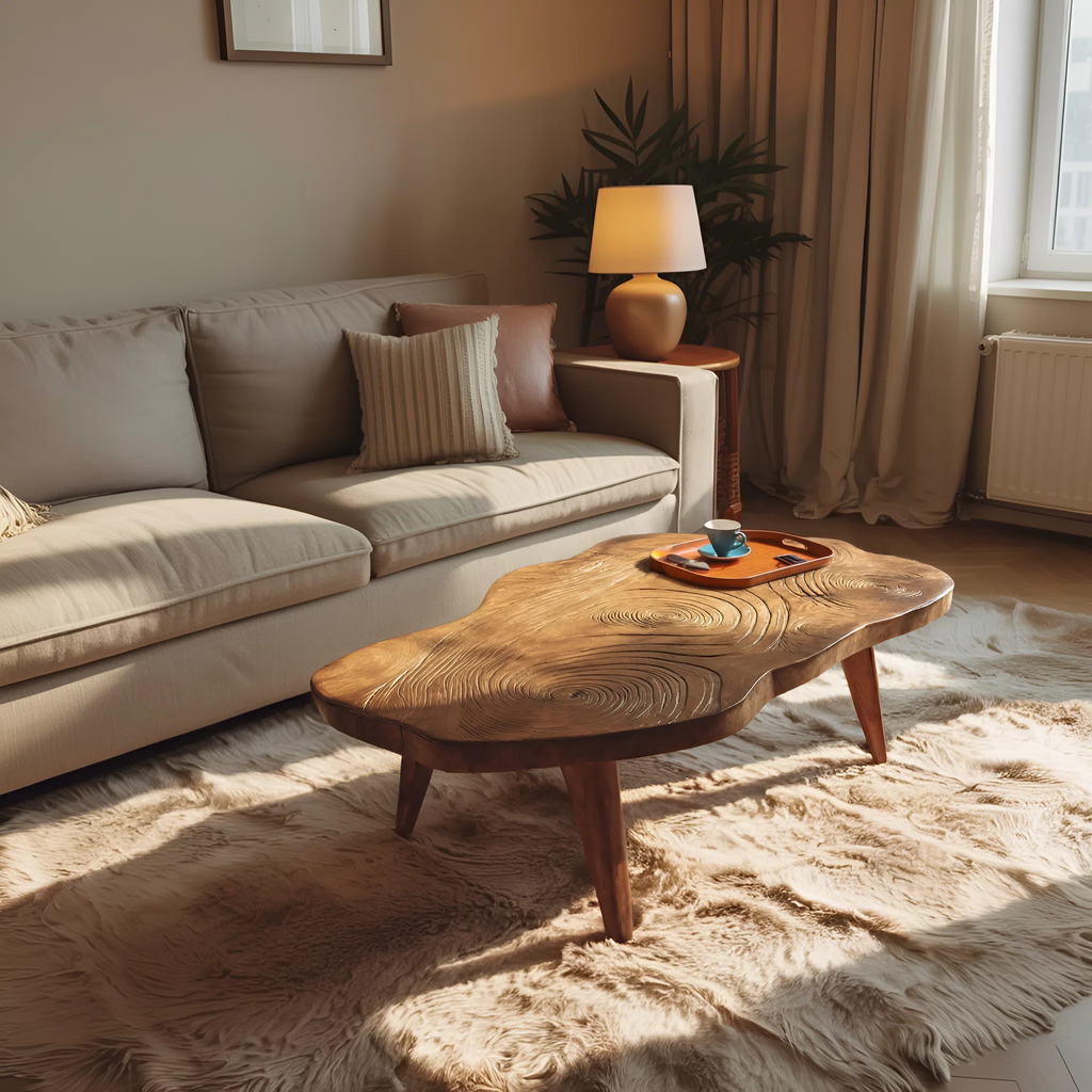 Handcrafted Irregular Wooden Table For Entryway Design