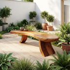 Modern Live Edge Entryway Bench For Minimalist Home Decor