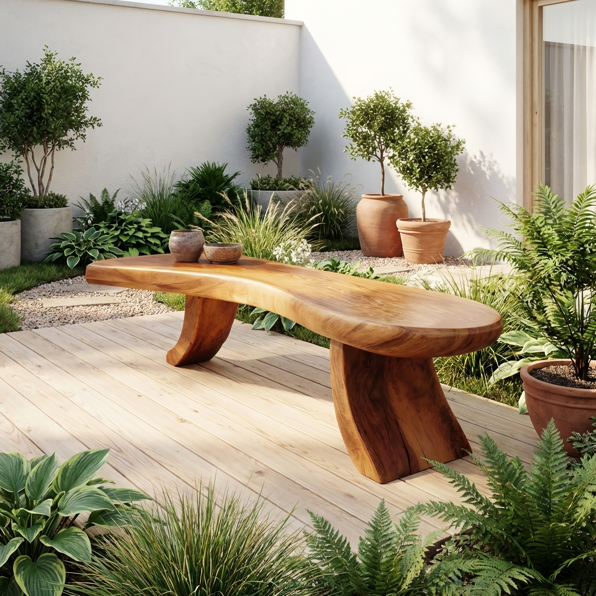 Modern Live Edge Entryway Bench For Minimalist Home Decor