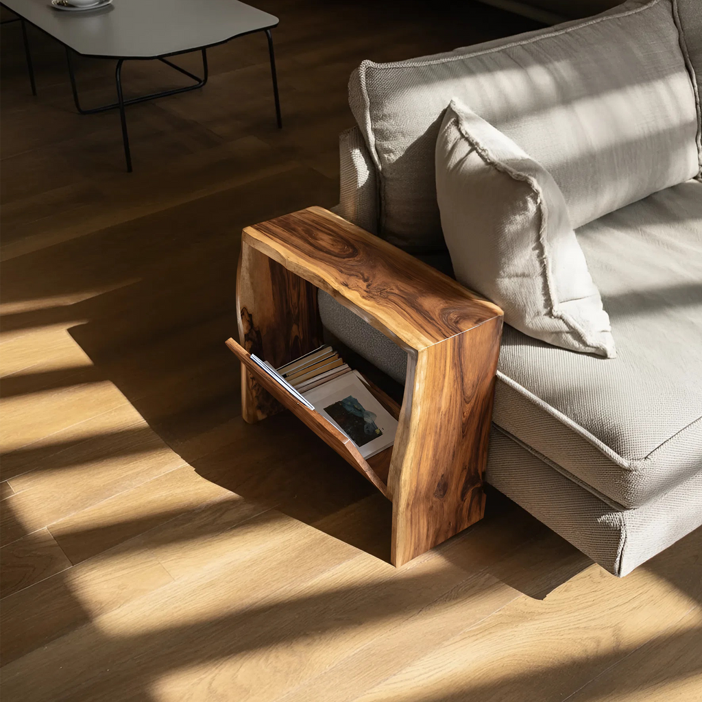 Farmhouse Wooden Side Table For Rustic Home Style