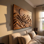 Rustic Mountain Sunrise Wall Decor For Home Interiors