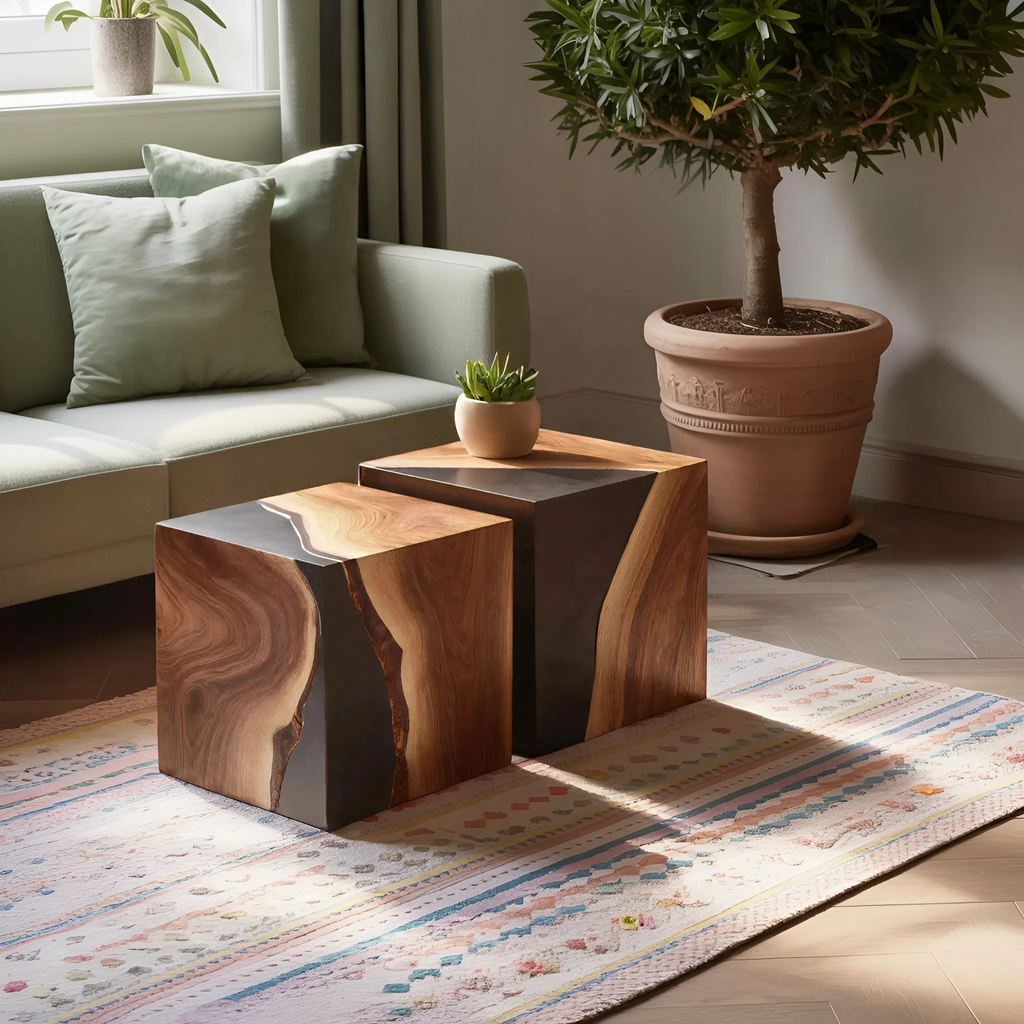 Farmhouse Low Coffee Table For Cozy Living Room Design