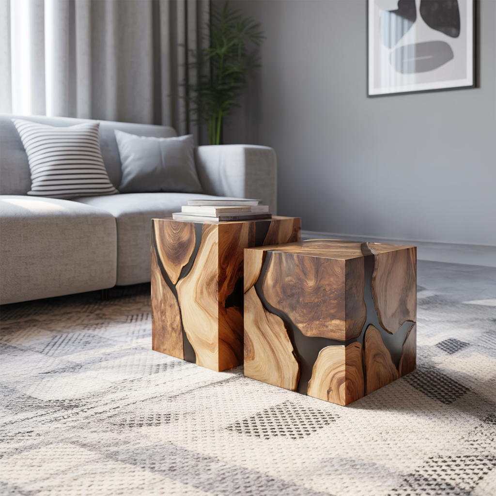 Modern Low Solid Wood Coffee Table For Minimalist Homes