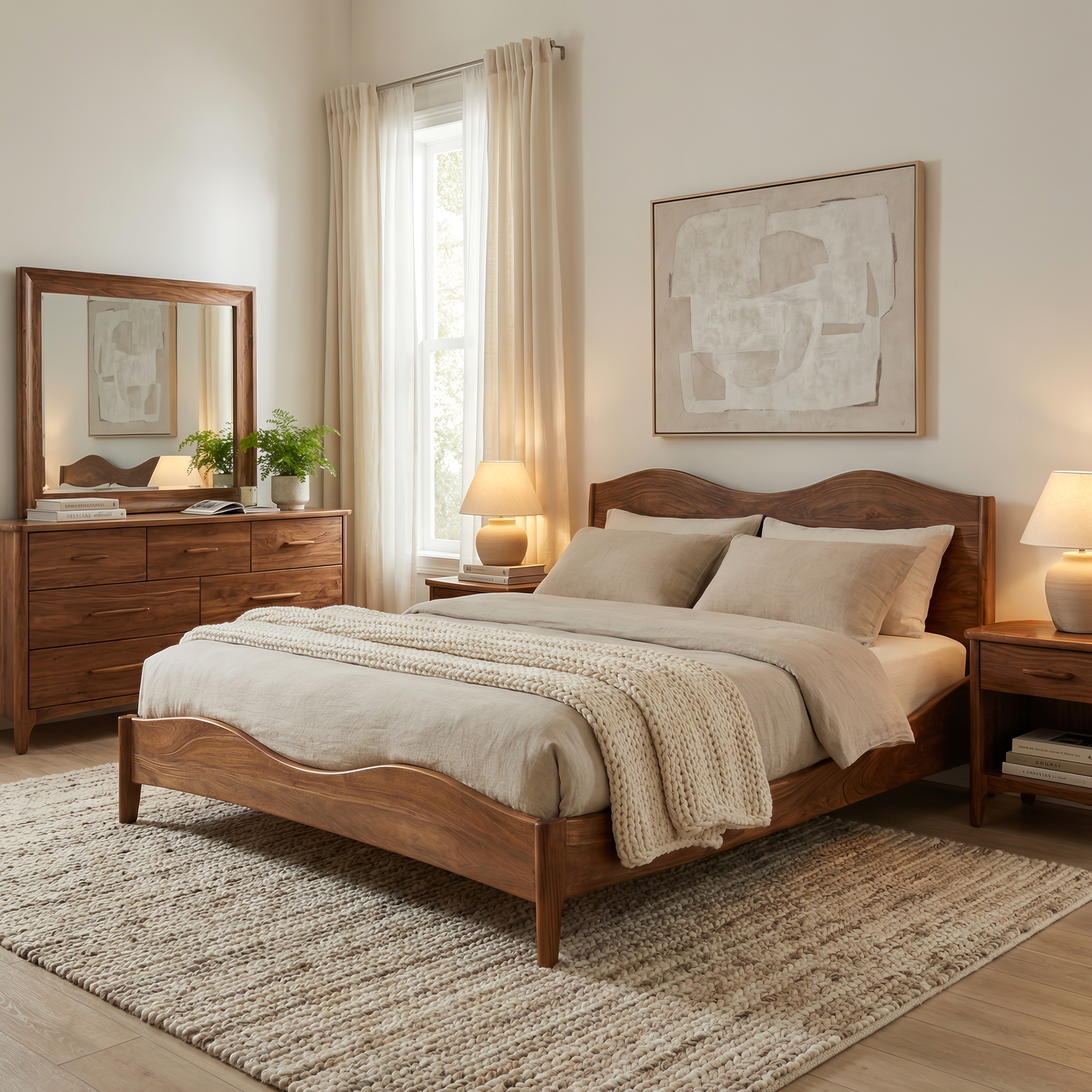 Luxury Set Headboard And Bed Frame For Bedroom