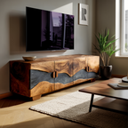Mid Century Solid Wood TV Console For Living Room Decor