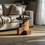 Modern Live Edge Side Table For Organic Furniture Lovers