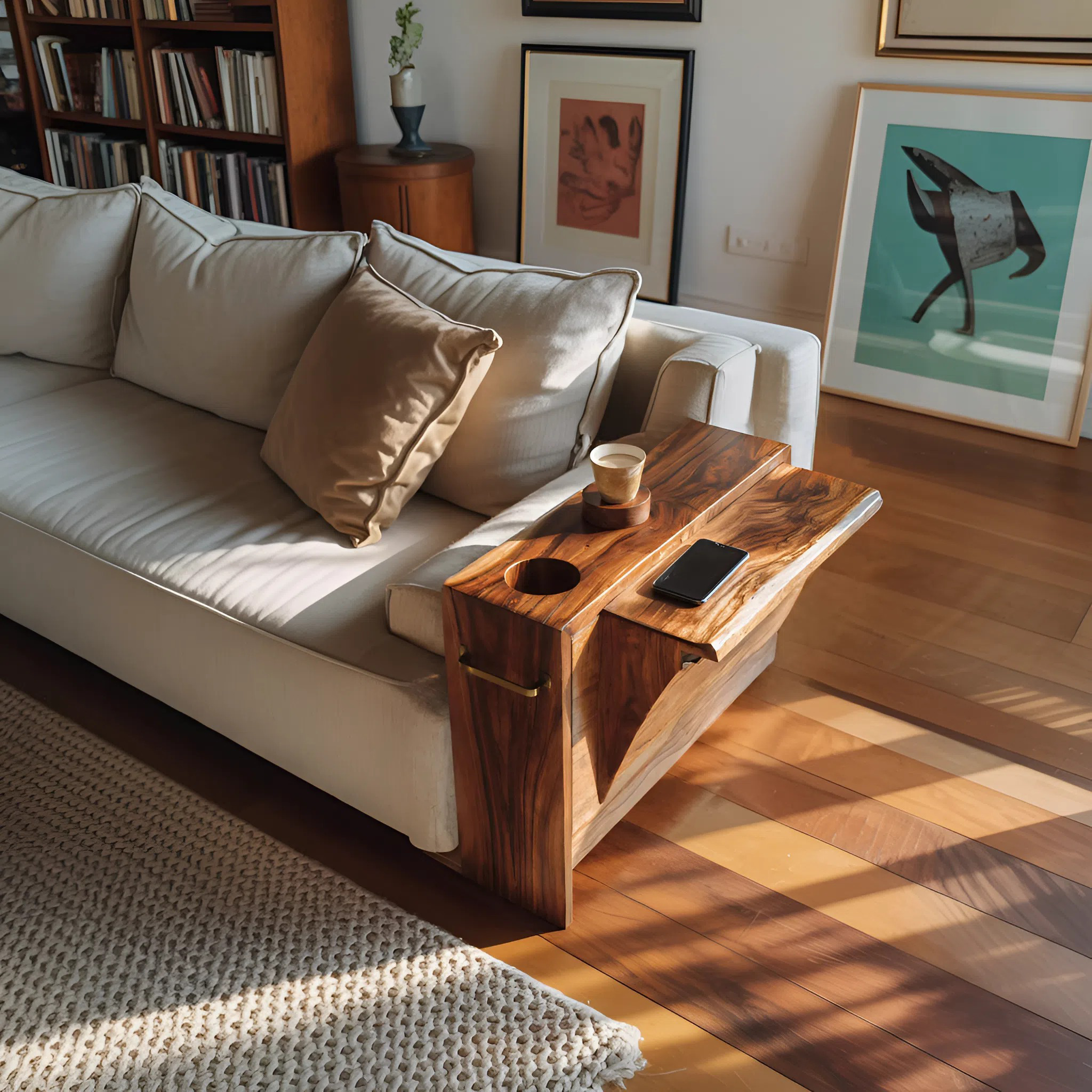 Mid Century Wooden Side Table For Bedroom Or Lounge