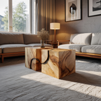 Farmhouse Wooden Square Coffee Table For Cozy Interiors