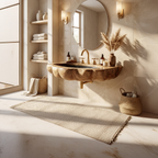 Handcrafted Wall Mounted Wooden Bathroom Sink For Premium Bathroom Design