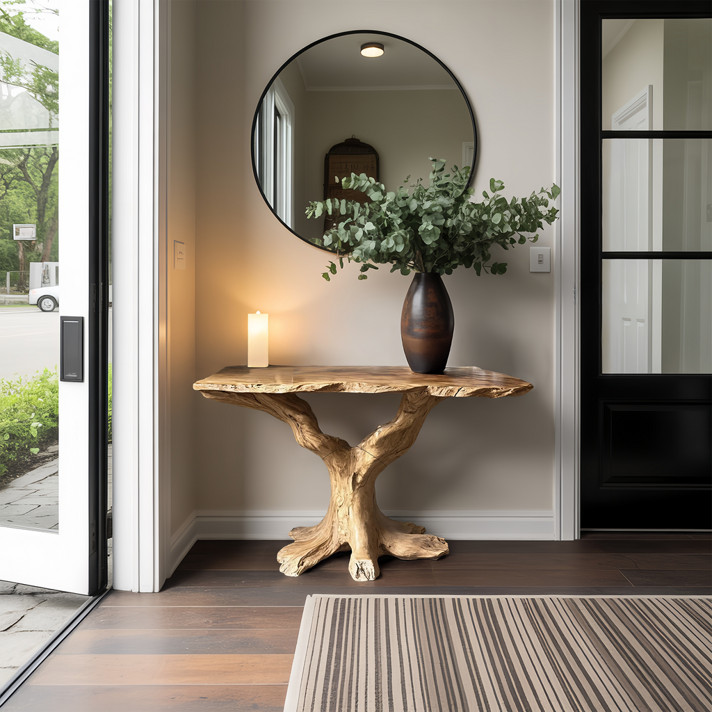 Handcrafted Live Edge Entryway Table For Furniture Decor And Style