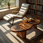 Modern Irregular Wood Coffee Table For Entryway Decor
