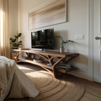 Farmhouse Solid Wood TV Console For Bedroom Furniture Design