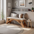 Handcrafted Bedroom Bench For Natural Interior Styling