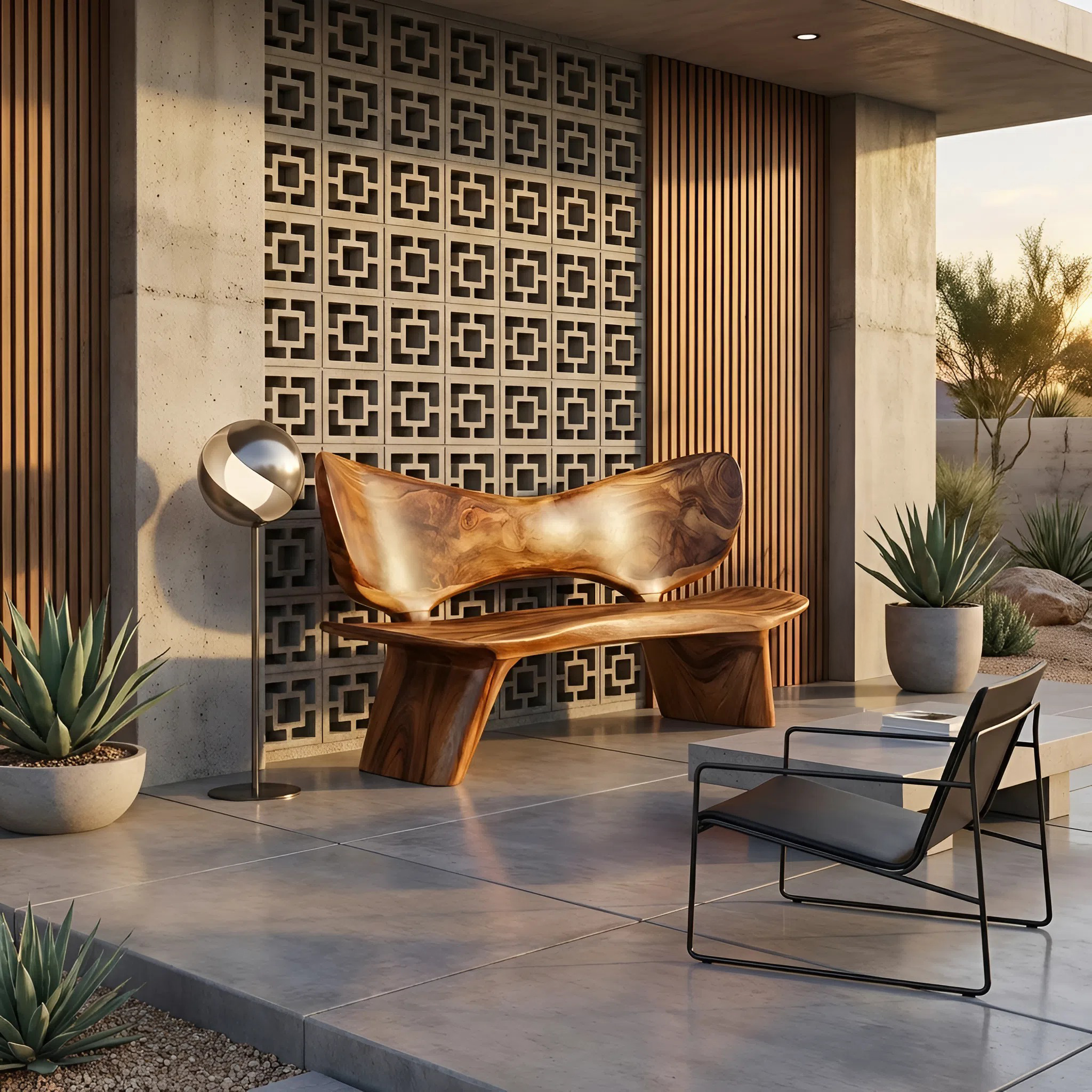 Handcrafted Outdoor Wooden Bench For Serene Garden Corners