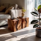 Handcrafted Solid Wood Low Coffee Table For Living Decor