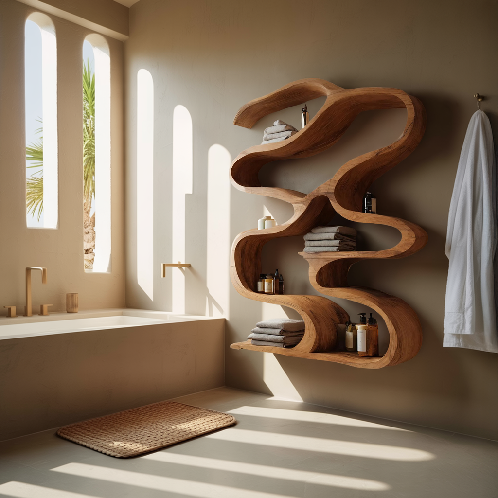 Modern Wall Mounted Shelf For Bathroom Decor