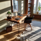 Handcrafted Solid Wood Desk For Bedroom Decor