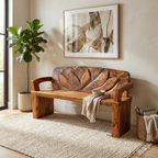 Live Edge Handmade Wood Bench For Entryway Seating Decor