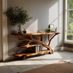 Handcrafted Solid Wood Console Table For Modern Entryway Furniture Decor