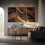 Handcrafted Rectangle Solid Wood Wall Art For Living Room