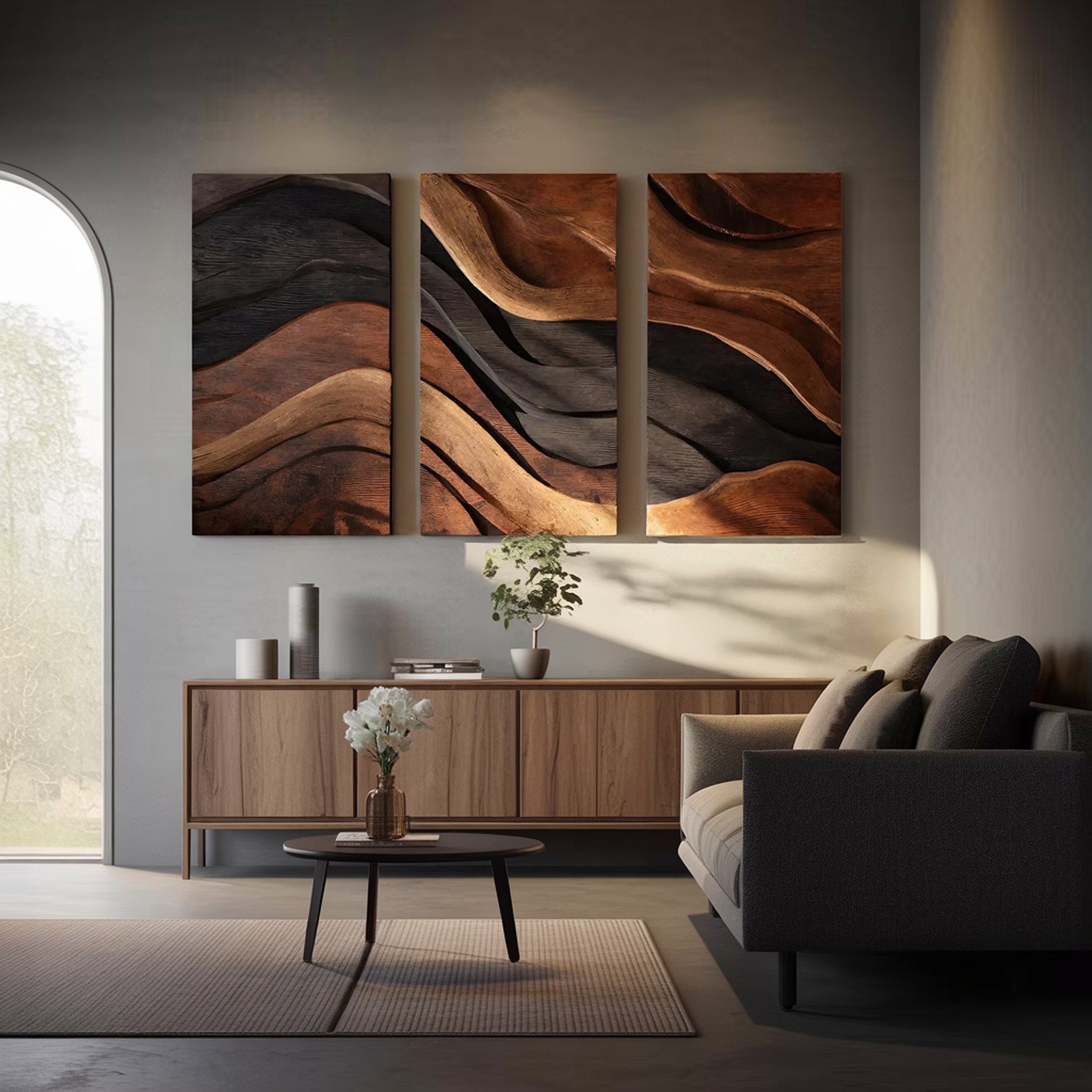 Handcrafted Rectangle Solid Wood Wall Art For Living Room