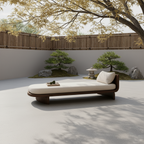Handcrafted Mid Century Wooden Daybed For Patio Furniture Outdoor