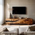Farmhouse Live Edge TV Cabinet For Rustic Bedroom Decor