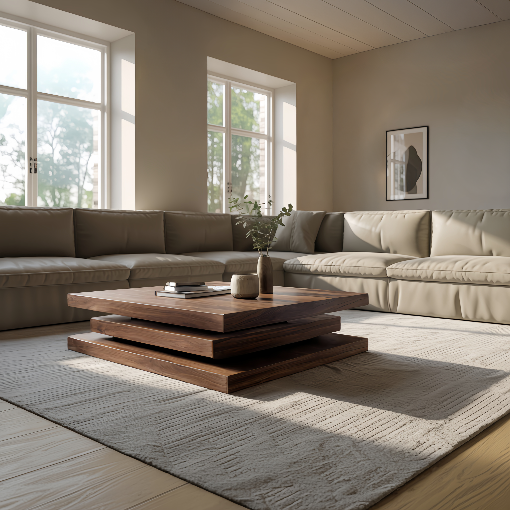Rustic Mid Century Live Edge Coffee Table For Furniture Accent