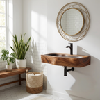 Farmhouse Solid Wood Vanity Sink For Bathroom Furniture Decor