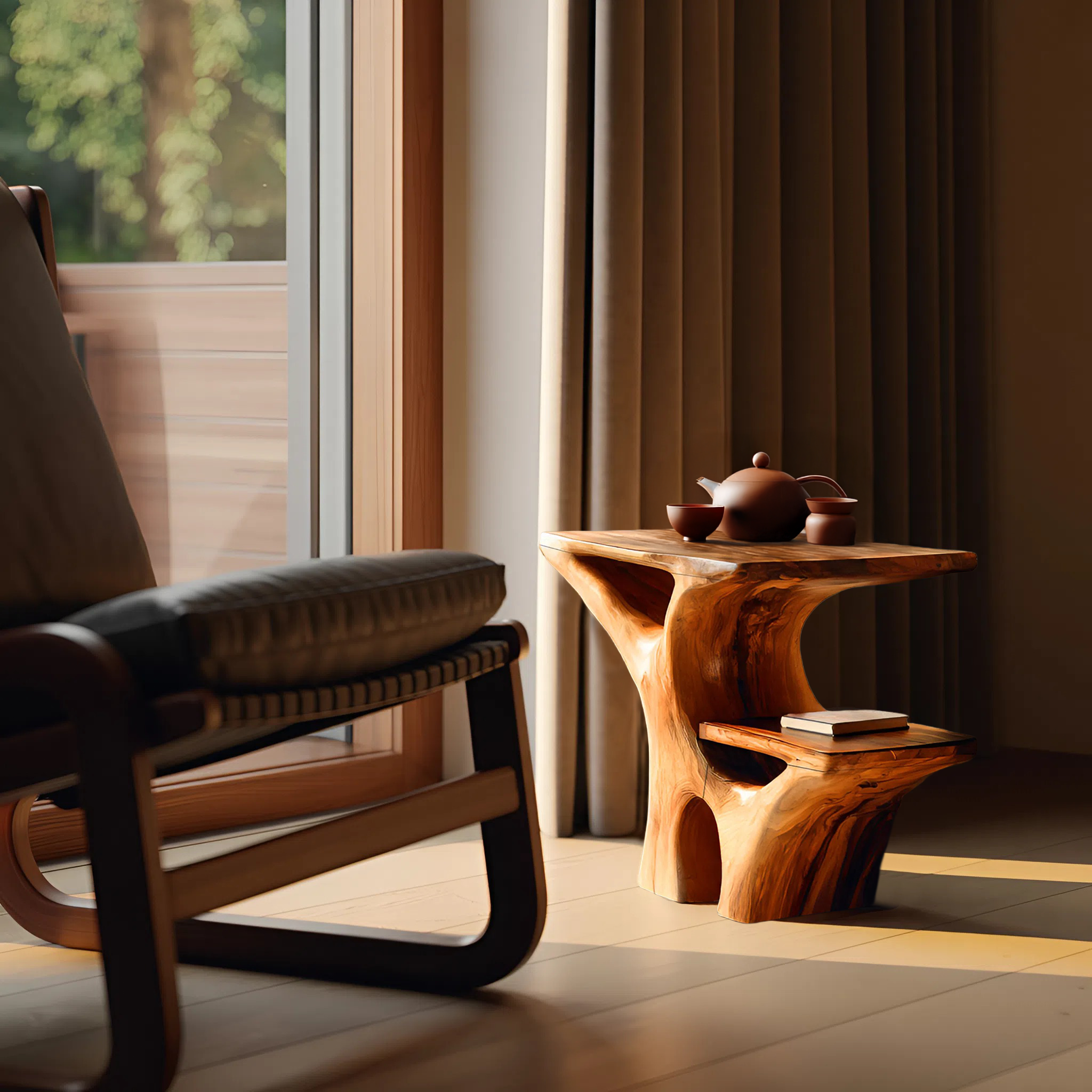 Artistic Side Table Unique Multi-Tiered Design For Home