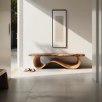 Organic Sculptural Bench For Entryway Decor