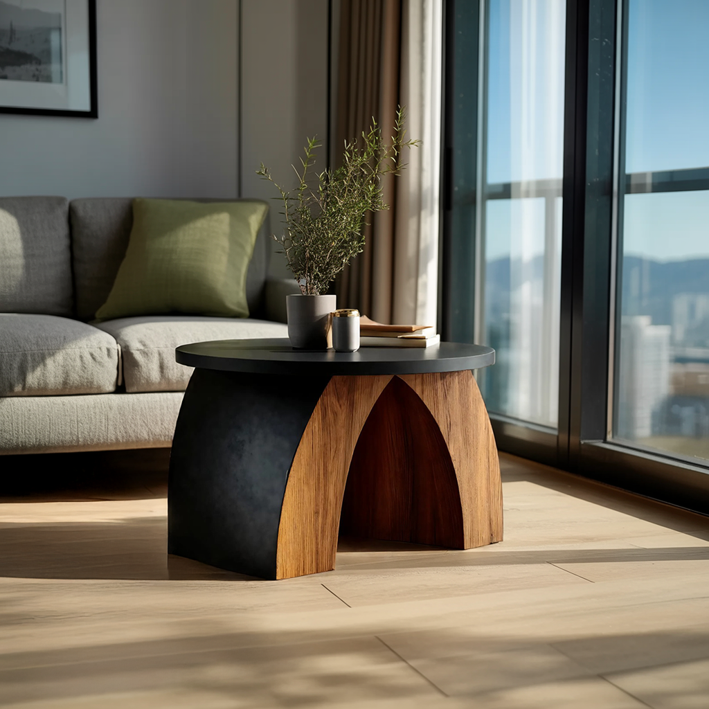 Farmhouse Wooden Side Table For Rustic Furniture Decor