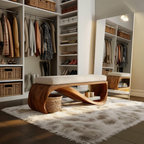 Mid Century Wooden Bench For End-of-Bed Placement