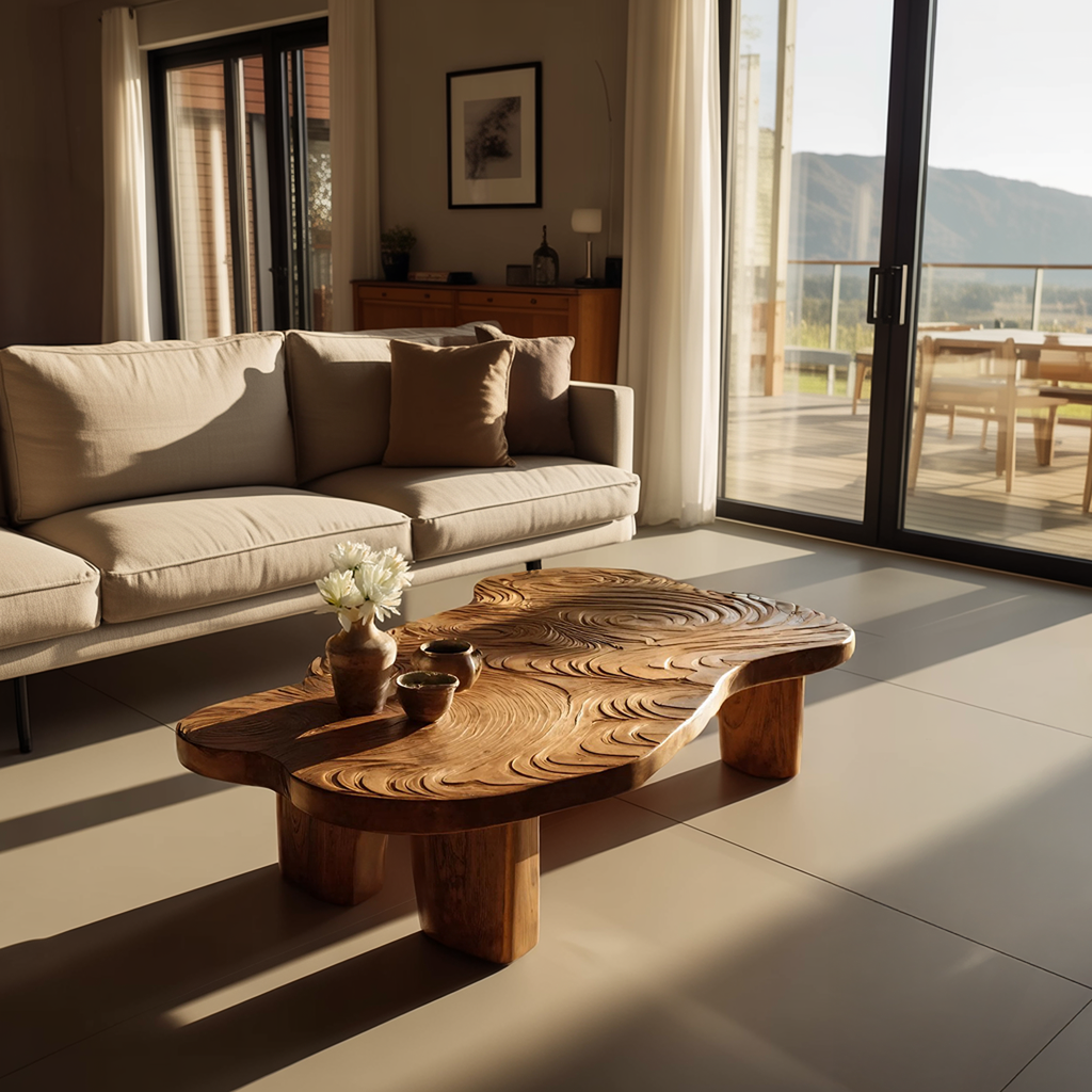 Handcrafted Abstract Coffee Table For Entryway Design