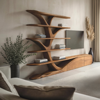 Modern Organic Tree Inspired Media Console For Living Room