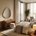 Modern Sculptural Vanity Table For Bedroom Interior