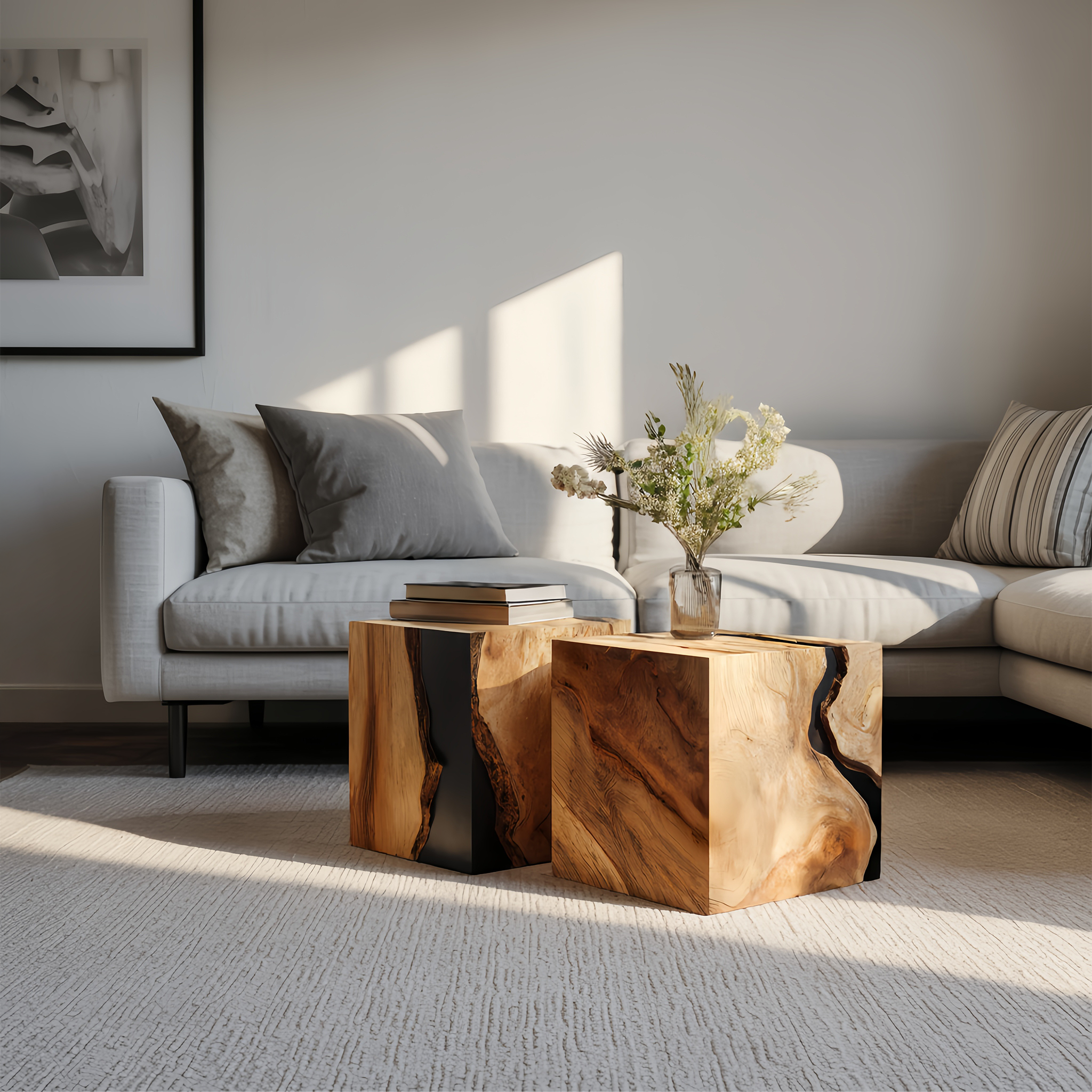 Farmhouse Low Coffee Table For Living Room And Lounge