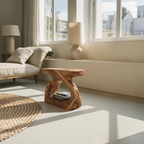 Minimalist Side Table With Storage Shelf For Living Room Decor