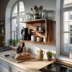 Modern Wooden Storage Shelf For Kitchen Essentials