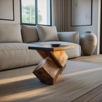 Handcrafted Live Edge Side Table For Warm Living Space