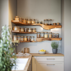Farmhouse Wooden Spice Organizer For Entryway Storage
